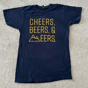 Women’s Size Small WVU Mountaineers Navy Blue T Shirt